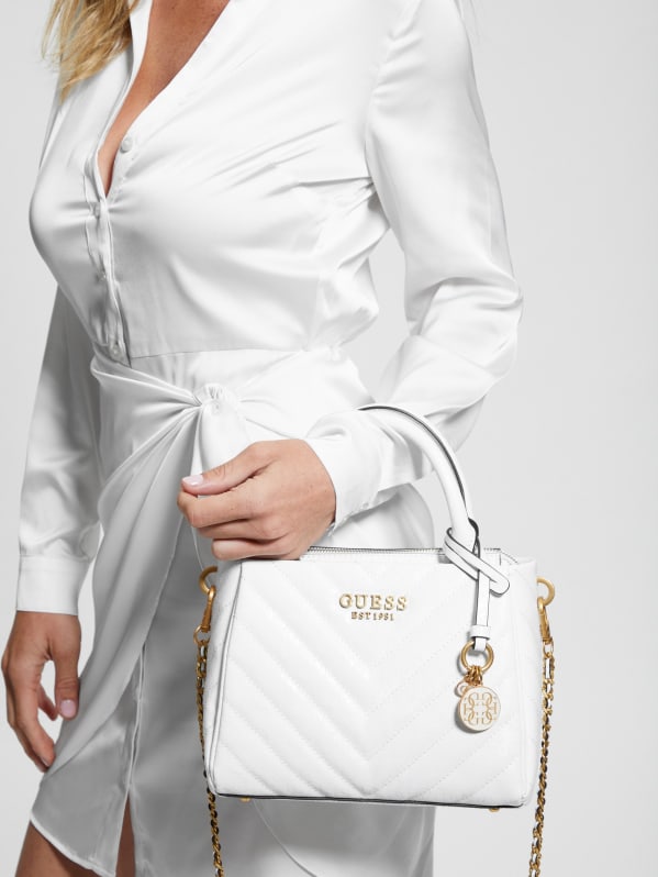 Jania Quilted Small Girlfriend Satchel GUESS