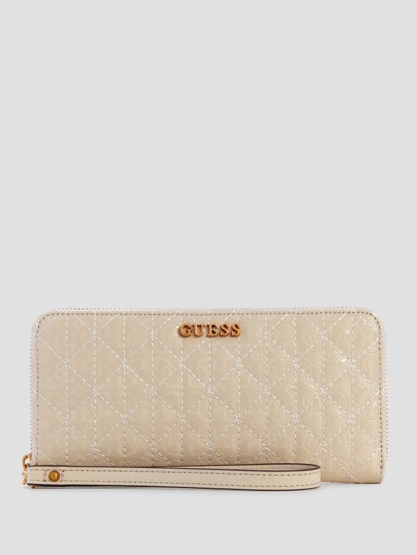 Guess large zip around wallet sales