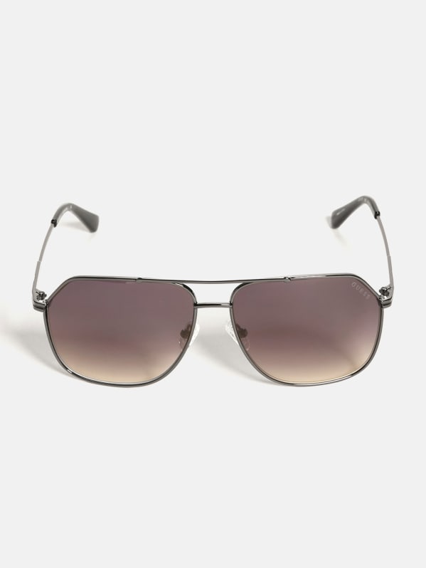 Factory Metal Navigator Sunglasses - Black