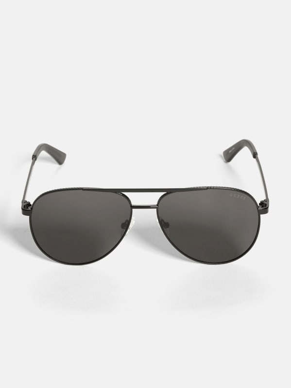 Textured Metal Aviator Sunglasses GUESS Factory
