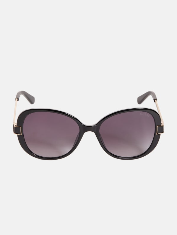 Factory Oversized Oval Sunglasses Brown