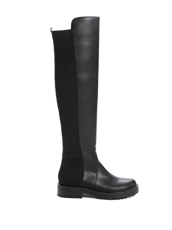 Analin Knit Panel Riding Boots GUESS Factory Ca