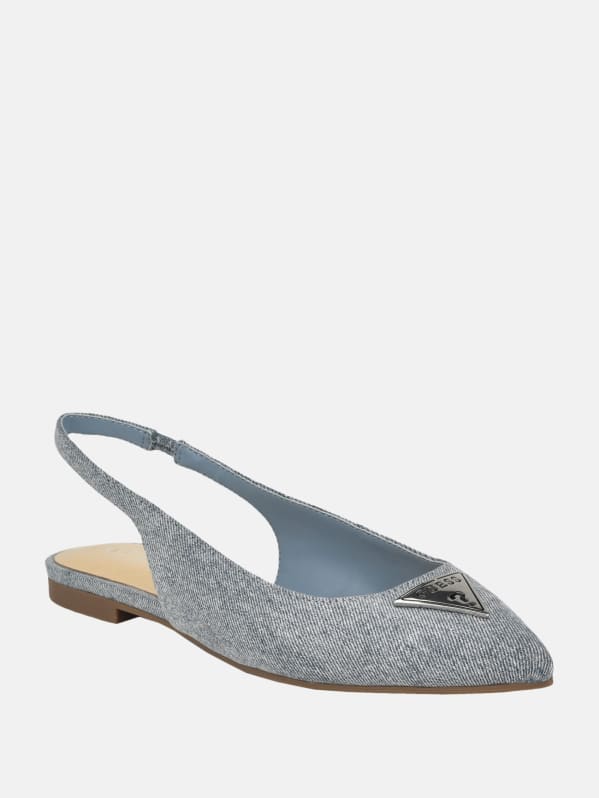 Ezras Pointed Sling Flats GUESS Factory