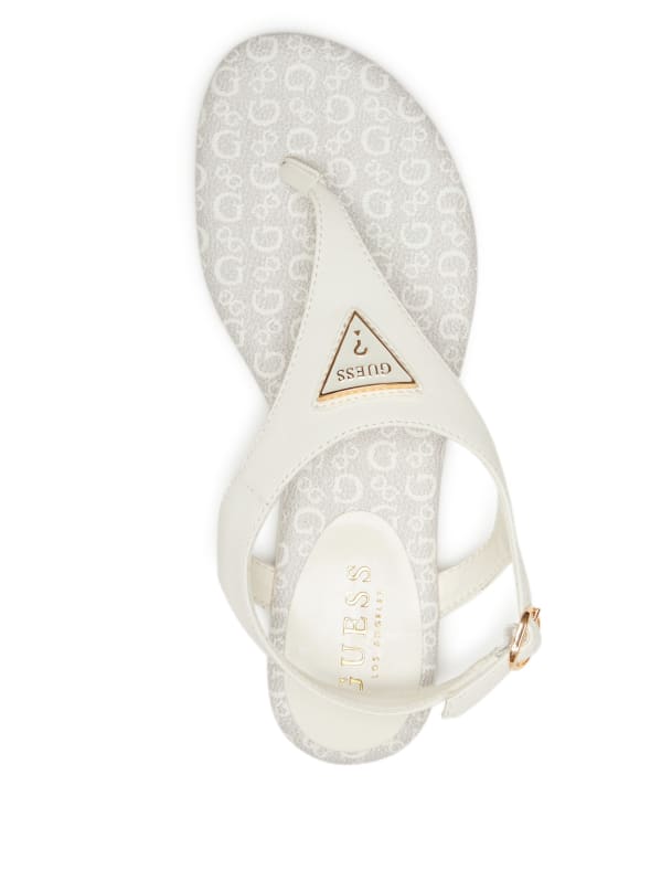 Factory Jerrah T Strap Sandals Ivory 7