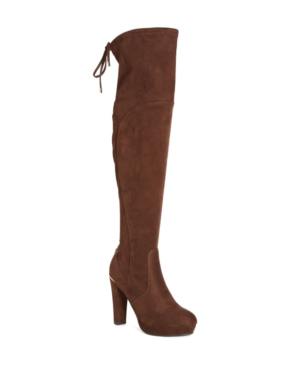 Guess thigh high leather boots store