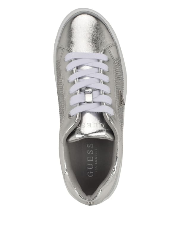 Guess women's silver sneakers store