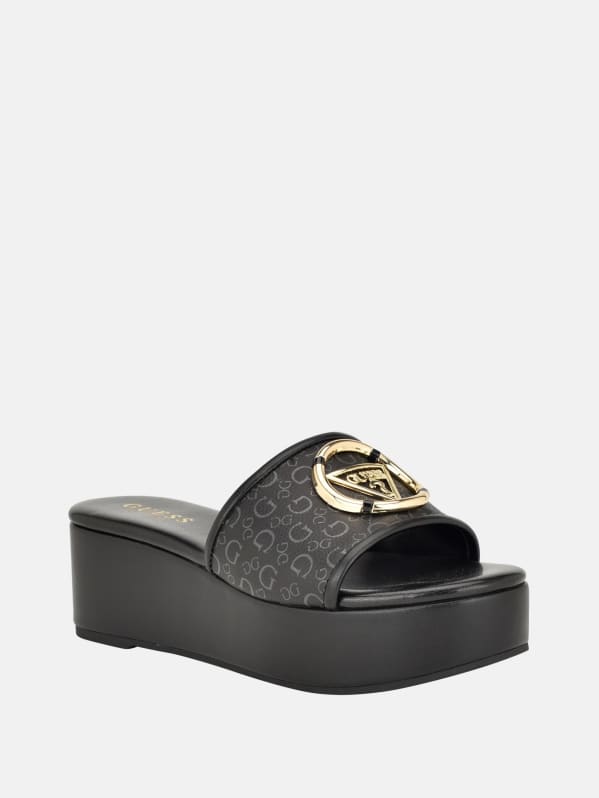 Myword Logo Flatform Sandals GUESS Factory