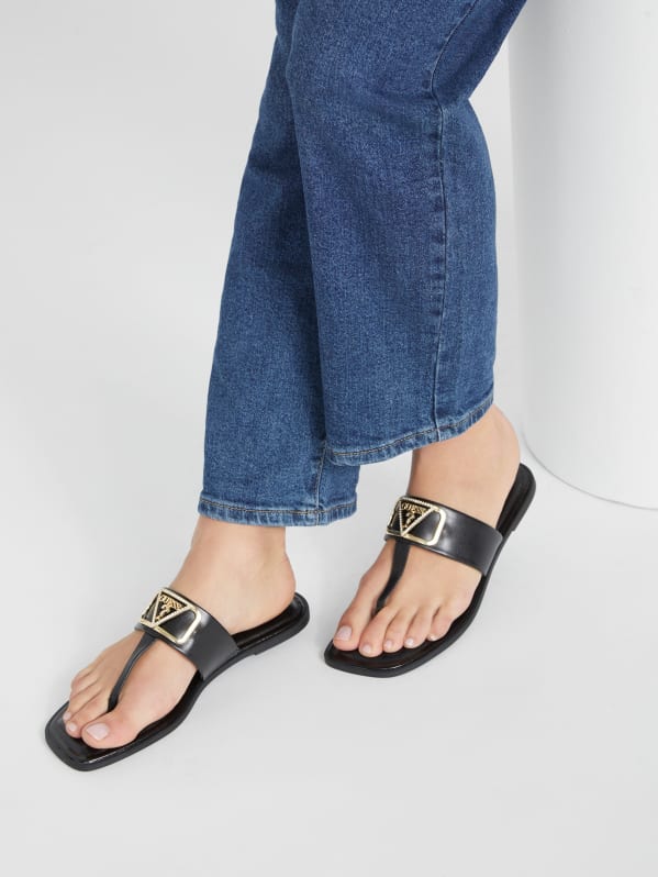 Rhinestone t outlet strap sandals