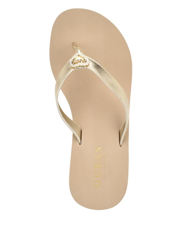 Sans Heart Logo Wedge Sandals GUESS Factory