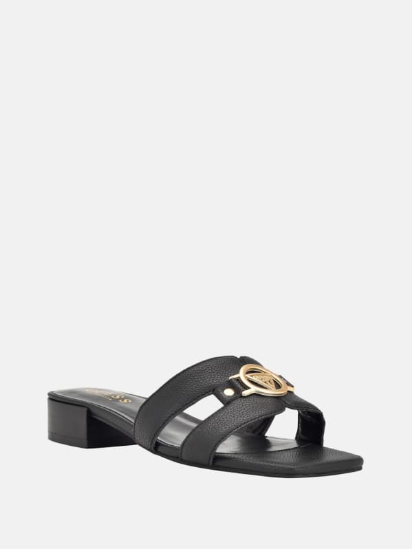 Tasks H Band Logo Flat Sandals GUESS Factory