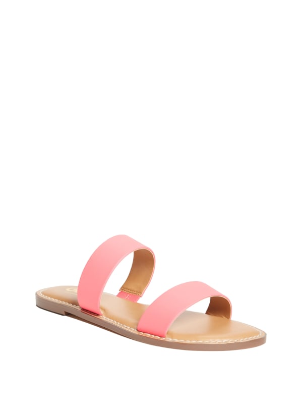 Pink two strap sandals hot sale