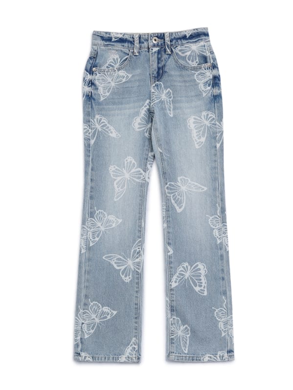 Butterfly Patched Flare Jeans