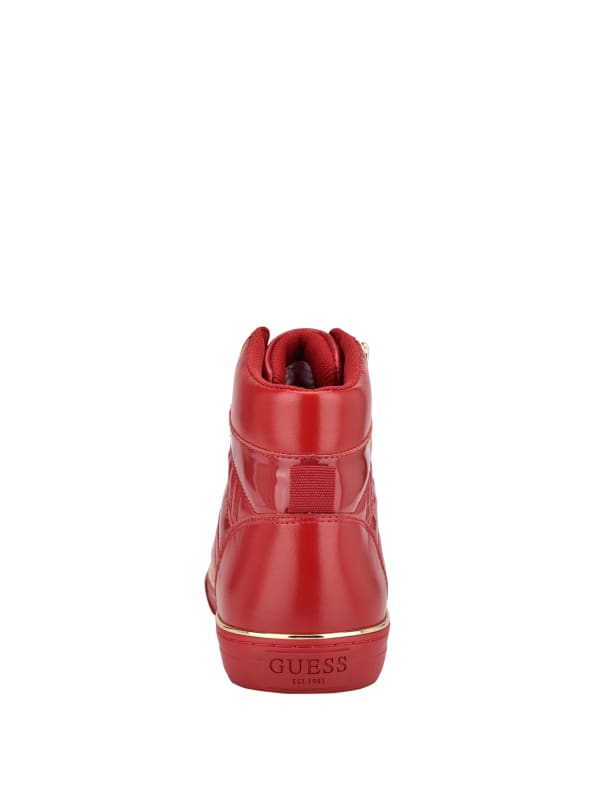 Guess red high tops new arrivals