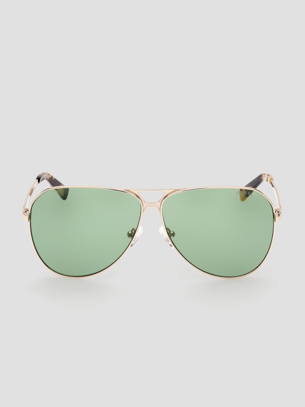 Guess white aviator sunglasses hot sale