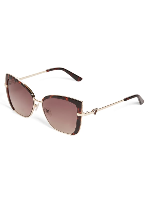 Lentes Oftálmicos Mujer Galvanizado Cat Eye Gu2655 Guess