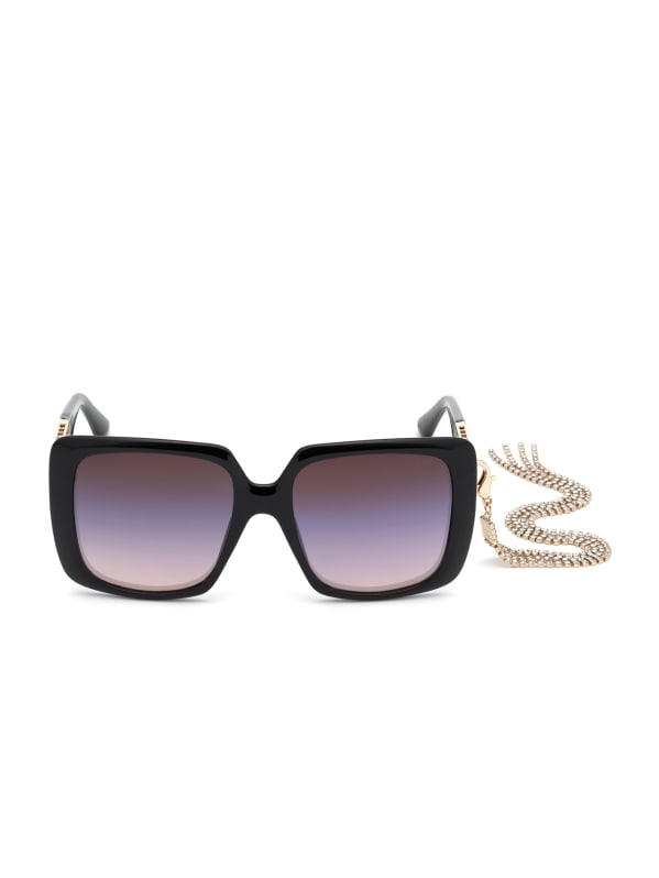 Guess black square sunglasses sales