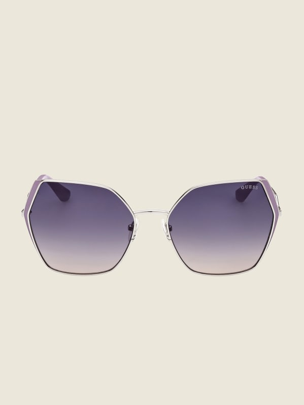 Oversized Metal Geometric Sunglasses GUESS