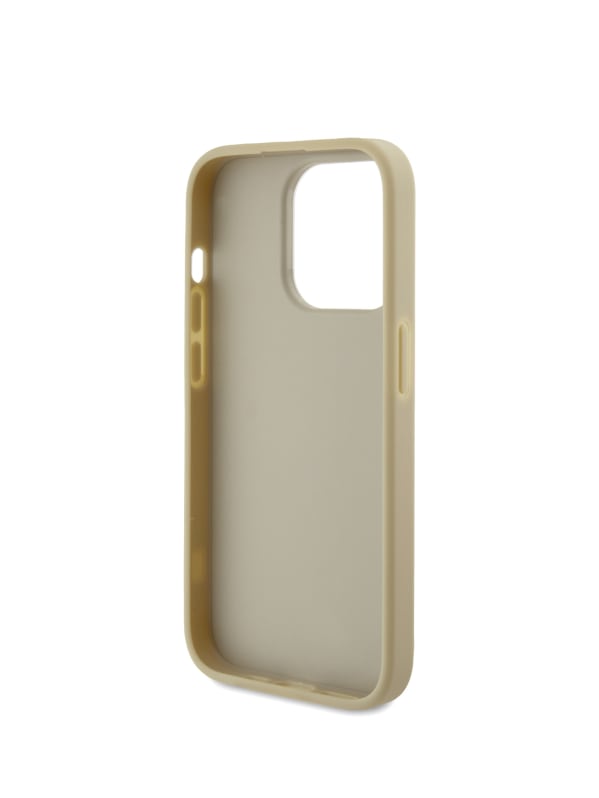 Adivina Apple iPhone 15 Pro Max Schutzhülle Case 4G Metal Gold Logo Rosa