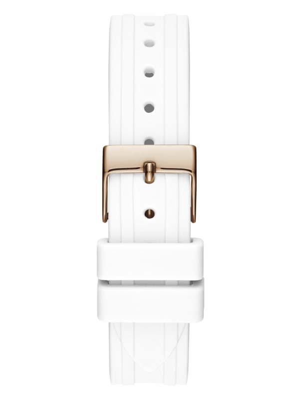 Guess watch white silicone strap sale