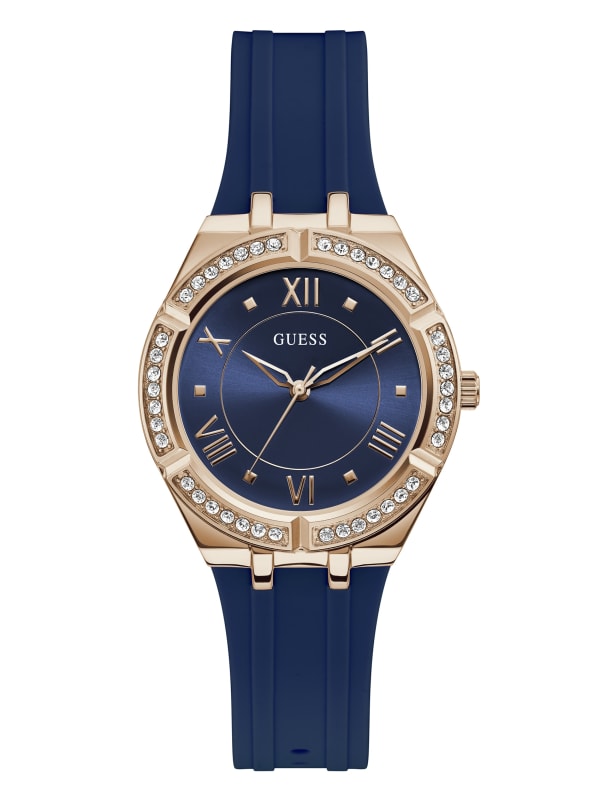 Blue Silicone Analog Watch GUESS Canada