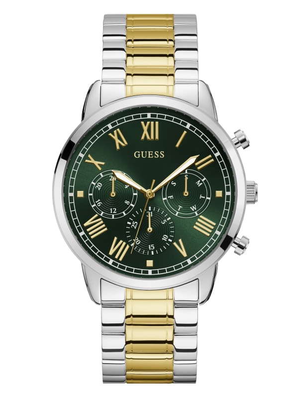 Green Two Tone Multifunction Watch GUESS Canada