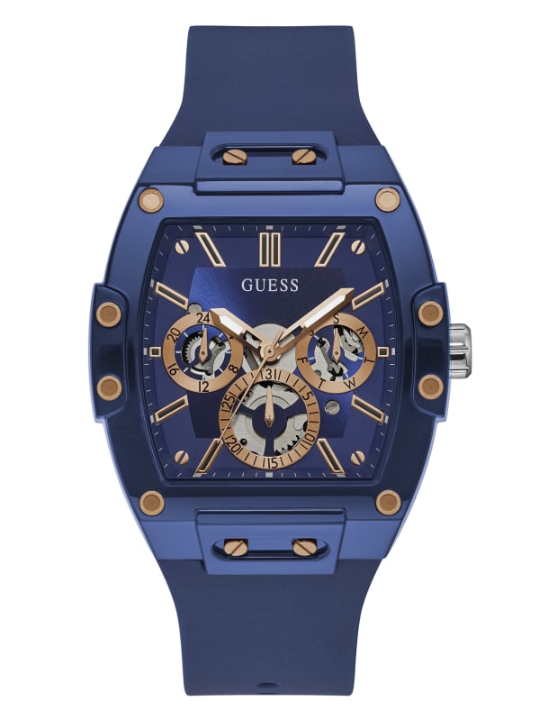 Guess blue rose gold watch sale