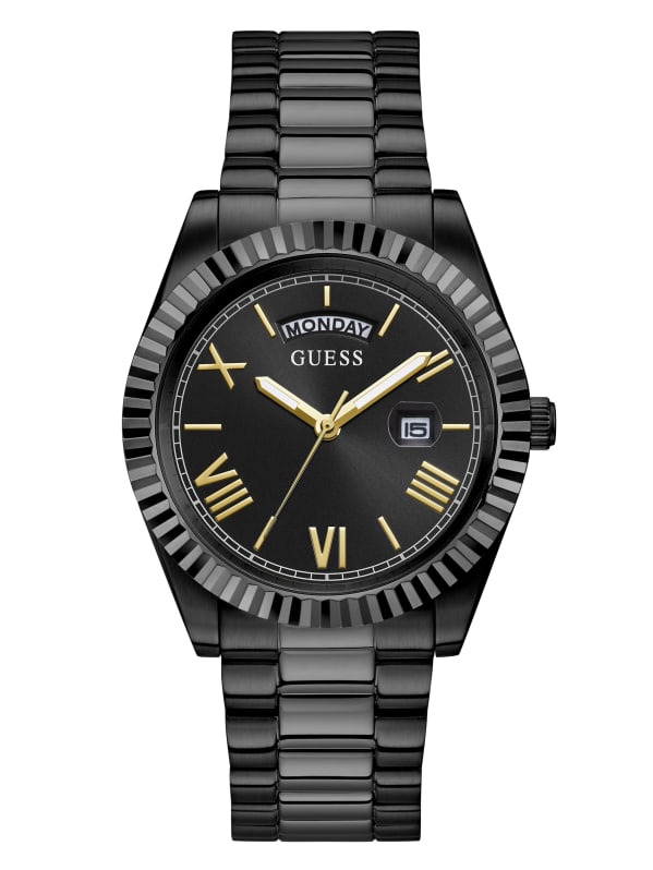 Connoisseur Black Analog Watch | GUESS Canada