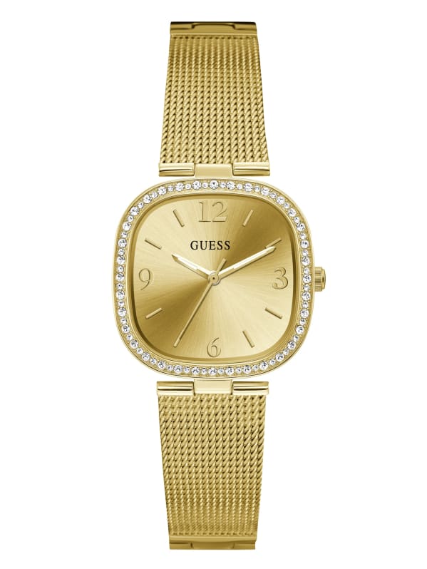 Guess gold mesh watch discount