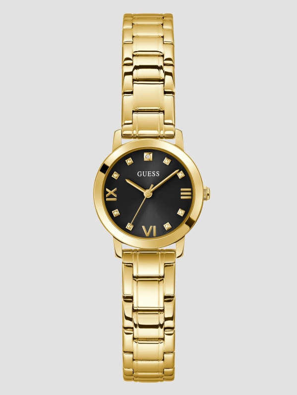 Guess black and gold watch top