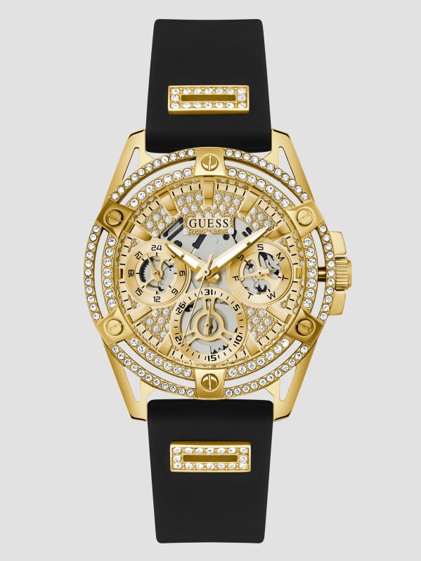 Guess watch sale gold diamond