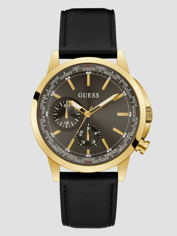 Leather guess 2024 watch