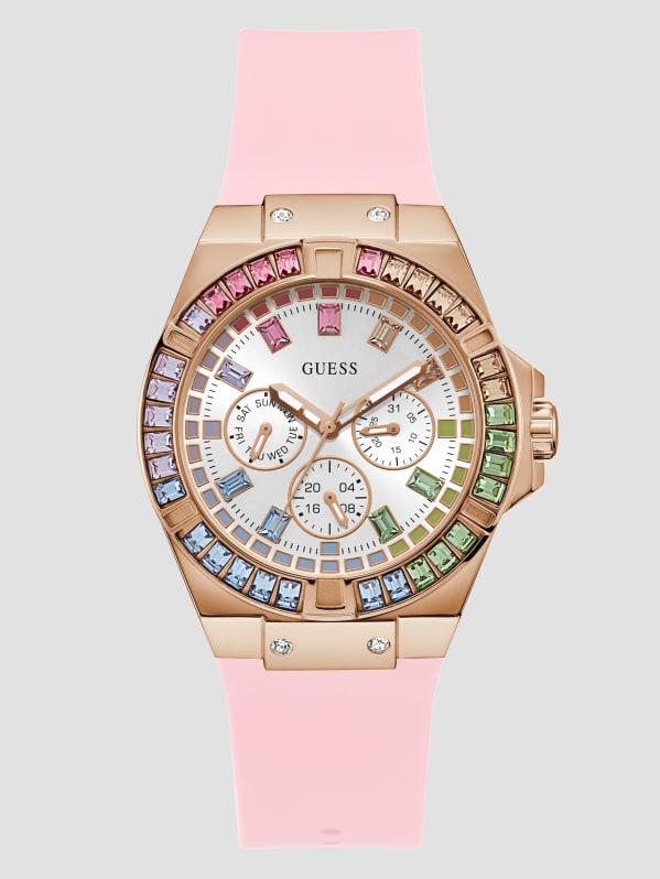Guess watch women's white silicone strap hot sale