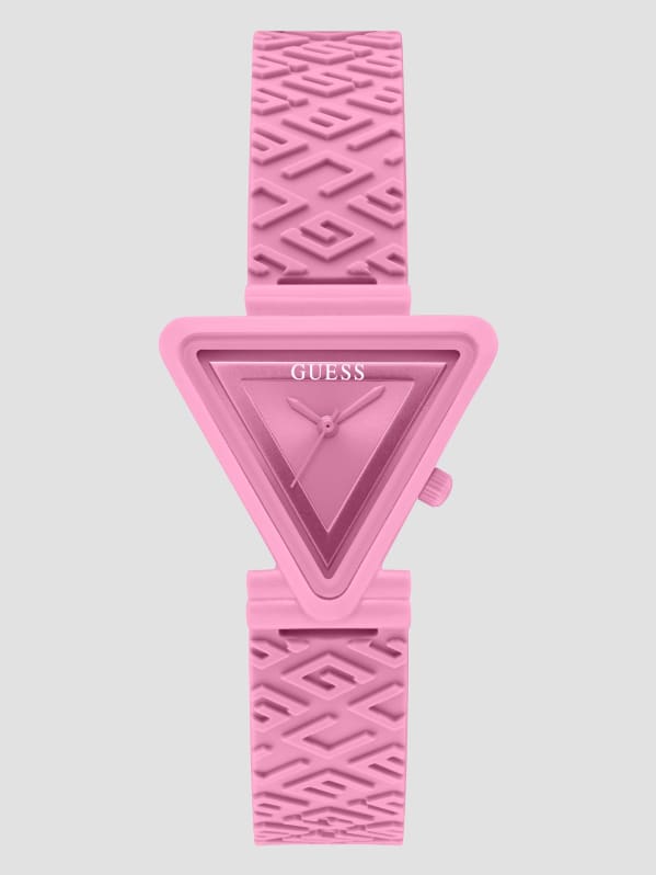 Pink guess watch on sale