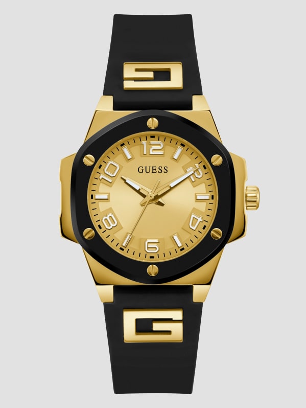 Guess silicone strap watch deals