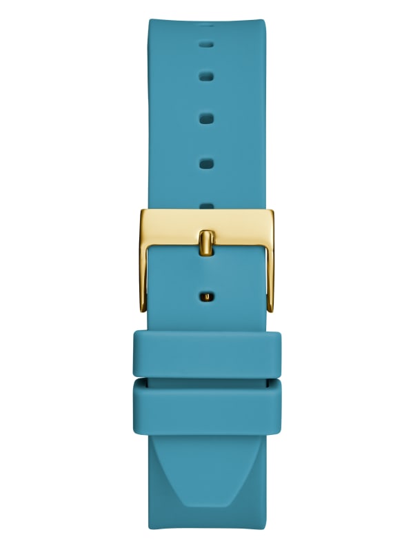 Guess women's blue silicone strap watch cheap