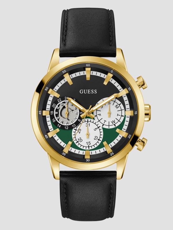 Guess black leather watch 2025