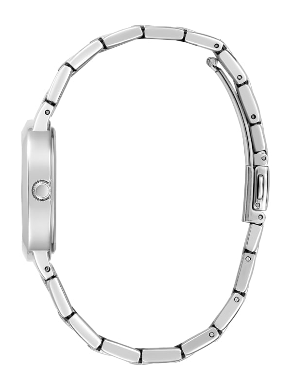 Silver Tone and Black Glitter Analog Watch GUESS