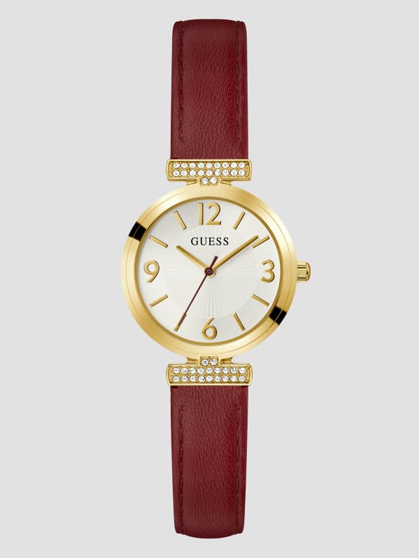 Guess women's leather watch for sale sale