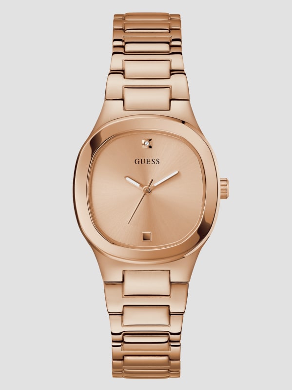 Rose Gold Tone Studded Analog Watch GUESS Canada