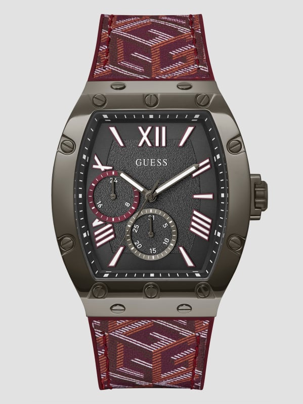 Guess watch leather discount