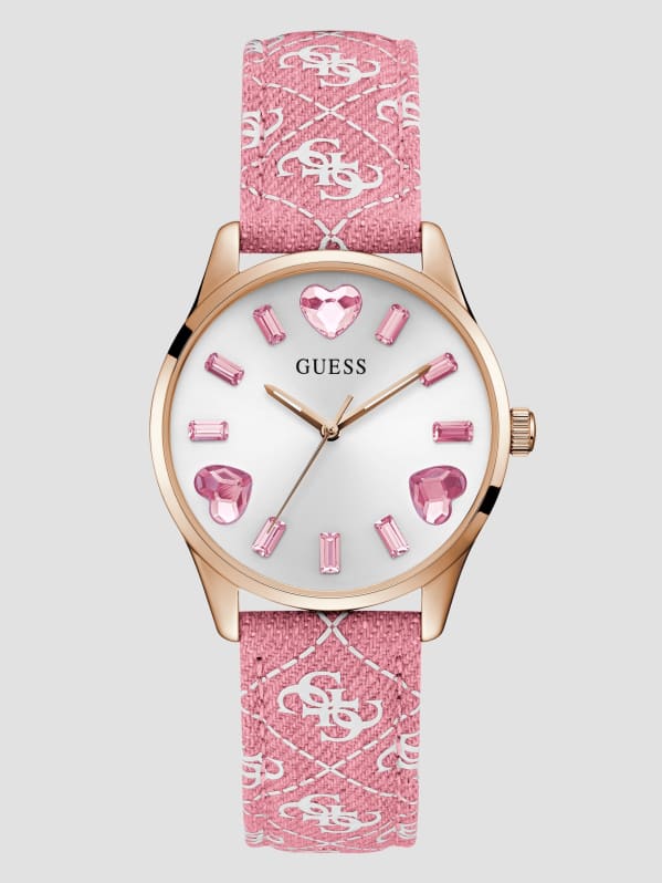 Guess watch denim strap clearance