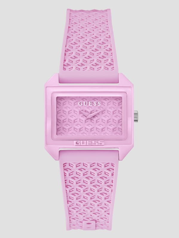 Pink Silicon Analog Watch