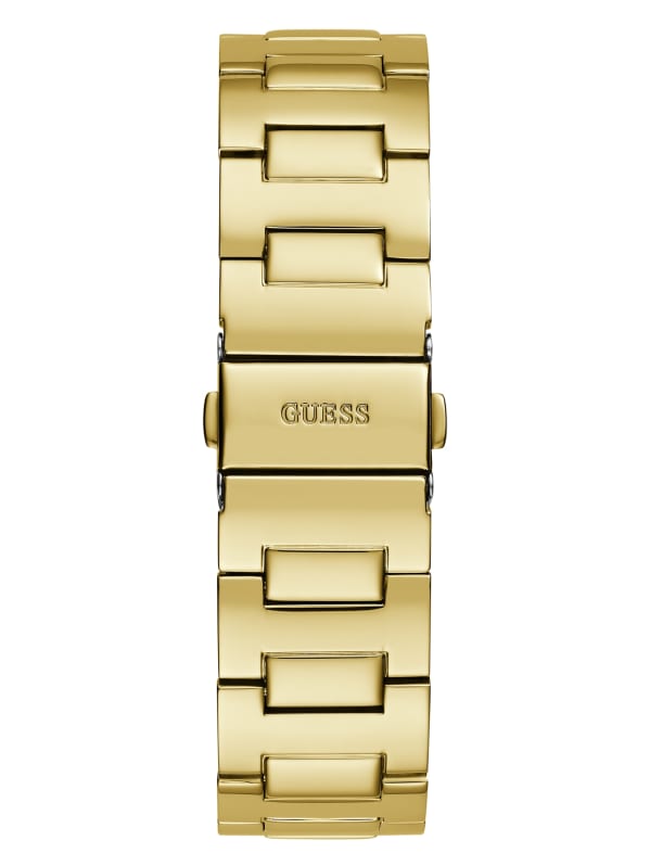 Gold Tone Barrel Analog Watch GUESS Canada