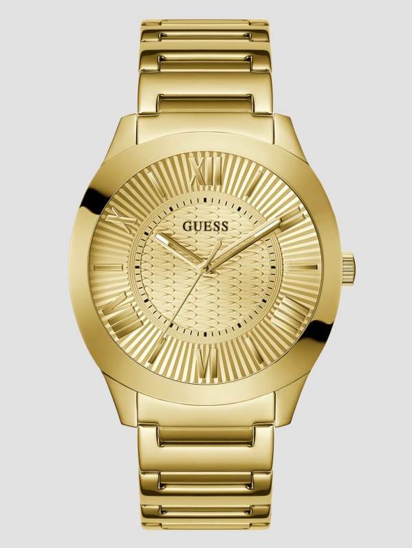 Guess Men s Gold Tone Analog Watch