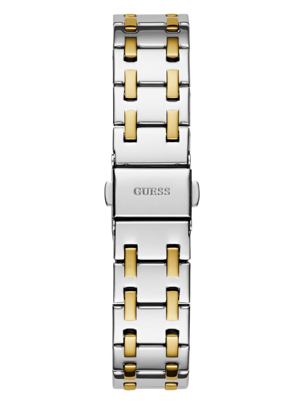 GUESS Gold And Silver Tone Analog Watch Silver