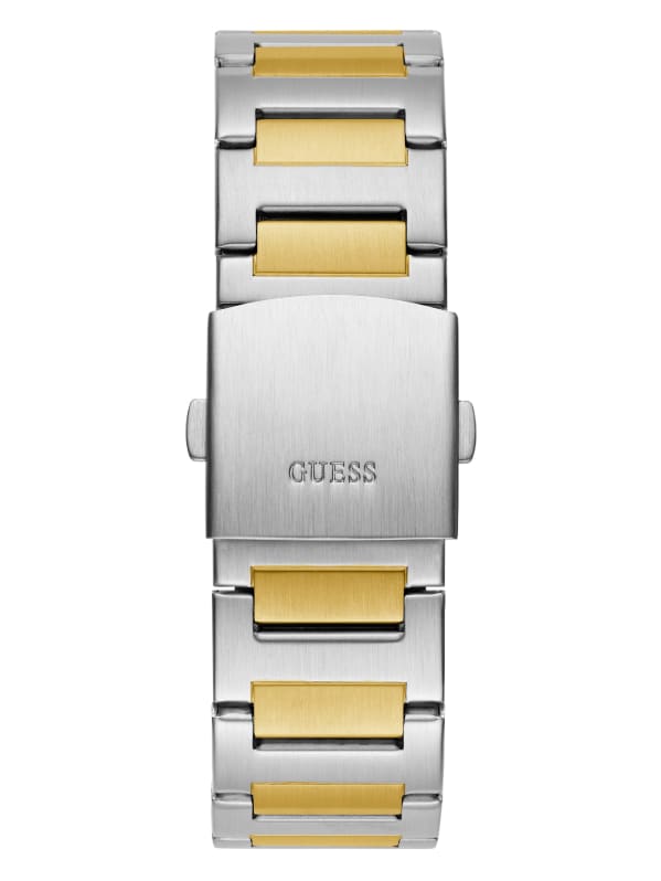 GUESS Two Tone Green Multifunction Watch Green