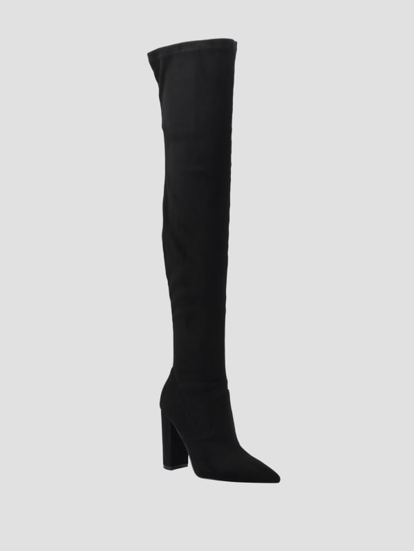 AGGIE Black Over The Knee Boots  Women's Designer Boots – Steve Madden  Canada