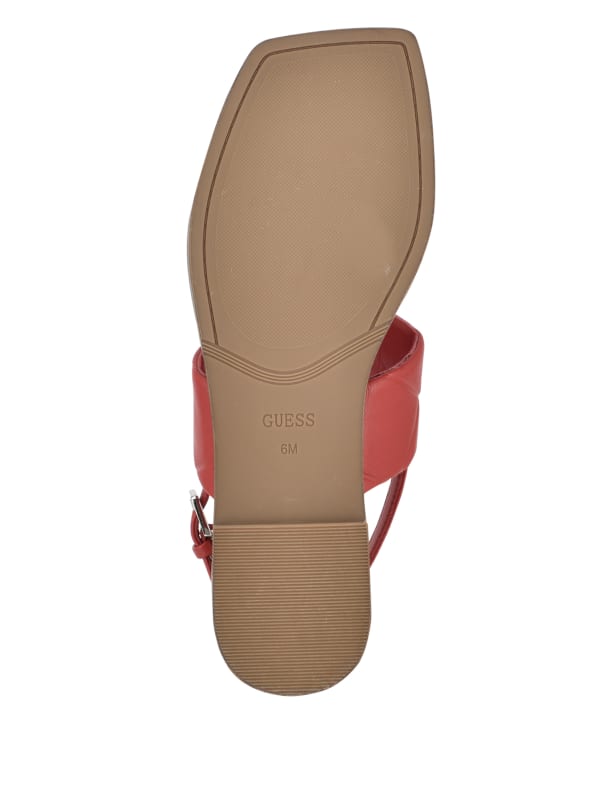 Guess red sandals 2025
