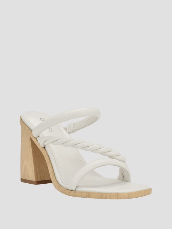 White guess sandals shop