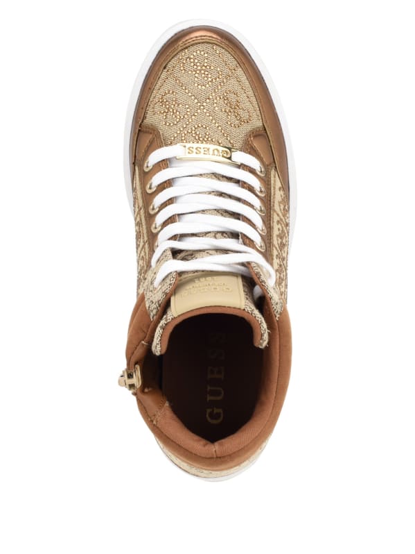 Blairin Rhinestone Logo Wedge Sneakers | GUESS